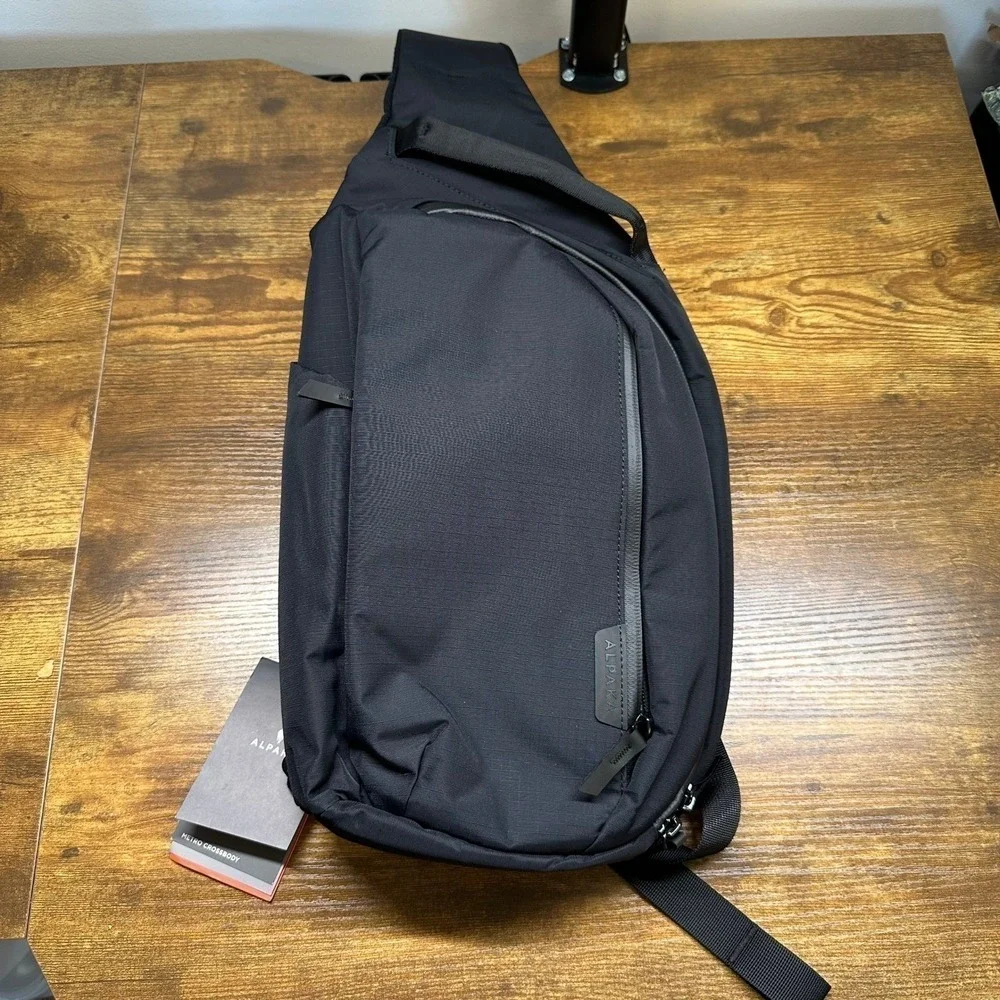 NEW Alpaka Metro Crossbody Left Shoulder Bag Black Axoflux 210D Hiking Backpack